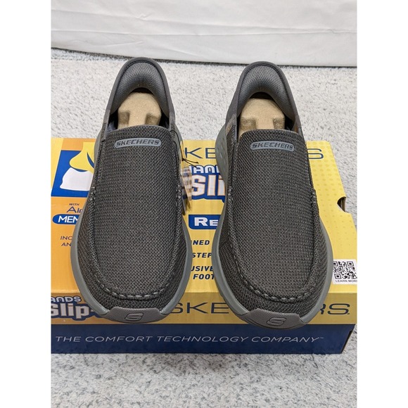 Skechers Mens Parson Ralven Slip-Ins Shoes Loafer Size 7.5 Gray 204804 Vegan NIB - Picture 4 of 8